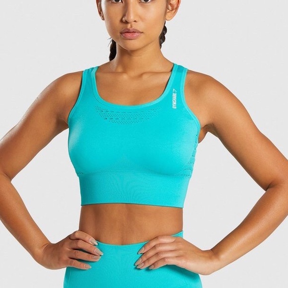 Gymshark Other - Gymshark Energy+ Seamless Sports Bra Tropical Blue Size small